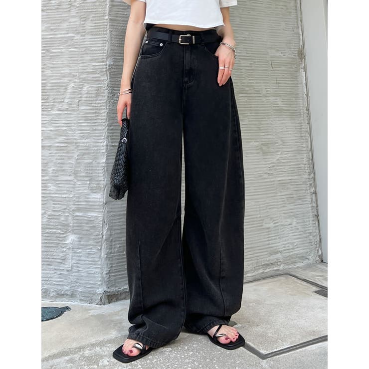 【10％OFFクーポン！10/27(火)9:59まで】Re:EDIT [楽な穿き心地で体型カバー][2025 SUMMER COLLECTION][低身長/高身長サイズ有][全骨格細見え]ウォッシュ加工コットンツイルバレルレッグパンツ パンツ・ズボン shoplistselect-10357212 SHOPLIST サンプル画像3