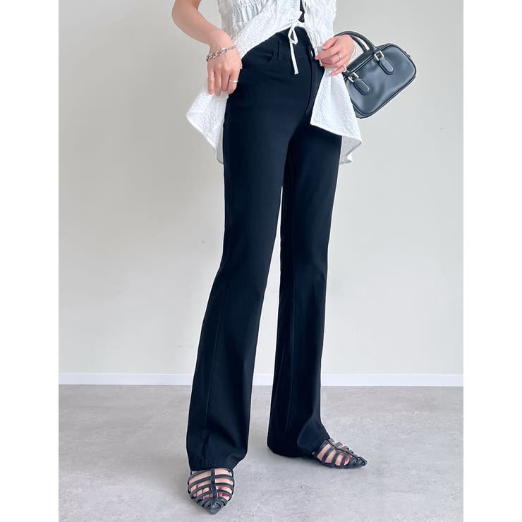 Re:EDIT [低身長/大きいサイズ有][美シルエット]スーパーストレッチキックフレアパンツ パンツ・ズボン shoplistselect-10357216 SHOPLIST サンプル画像2