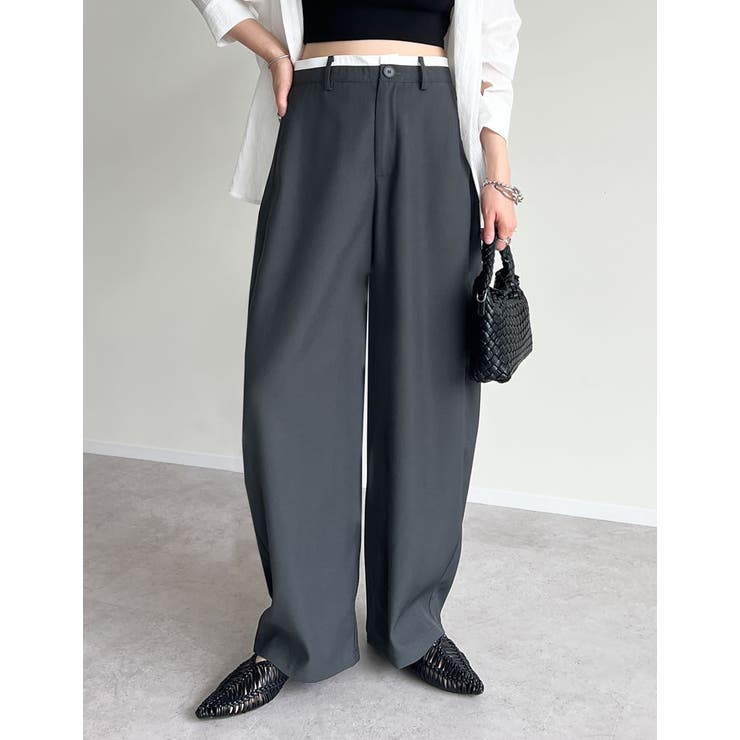 Re:EDIT [低身長/高身長サイズ有]ツイルウエスト切り替えバレルレッグパンツ パンツ・ズボン shoplistselect-10357228 SHOPLIST サンプル画像2
