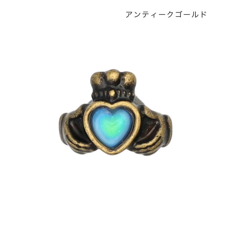 cinemacollection 指輪 ムードリング クラダハート アンティークゴールド トモコーポレーション アクセ..