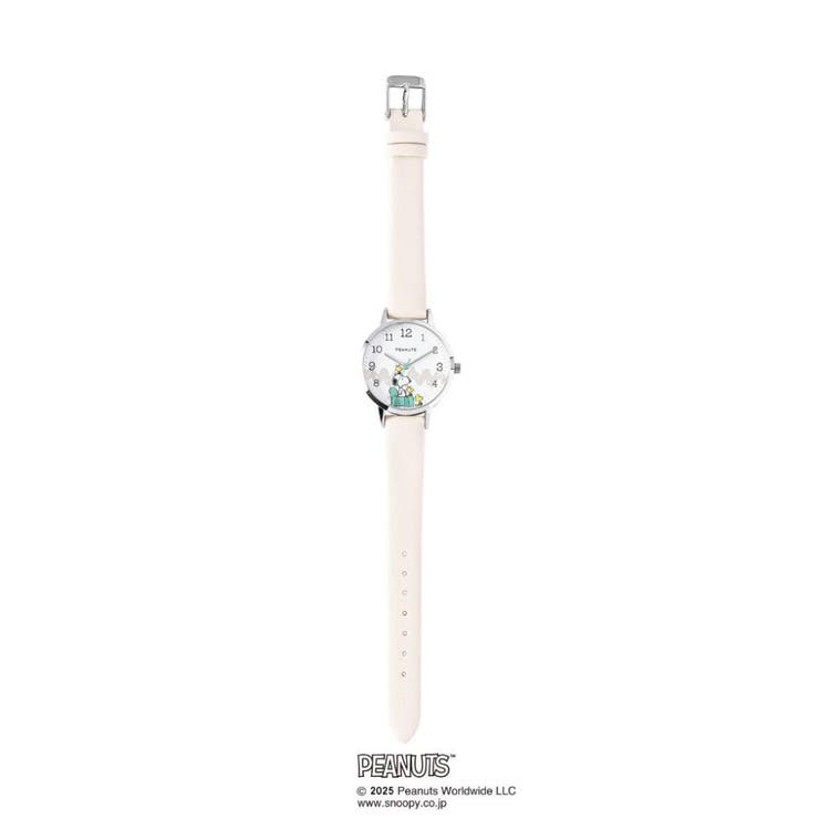 【10%OFFクーポン!11/27(木)1:59まで】cinemacollection スヌーピー 腕時計 カジュアルレザーウォッチY IV アイボリー ピーナ...