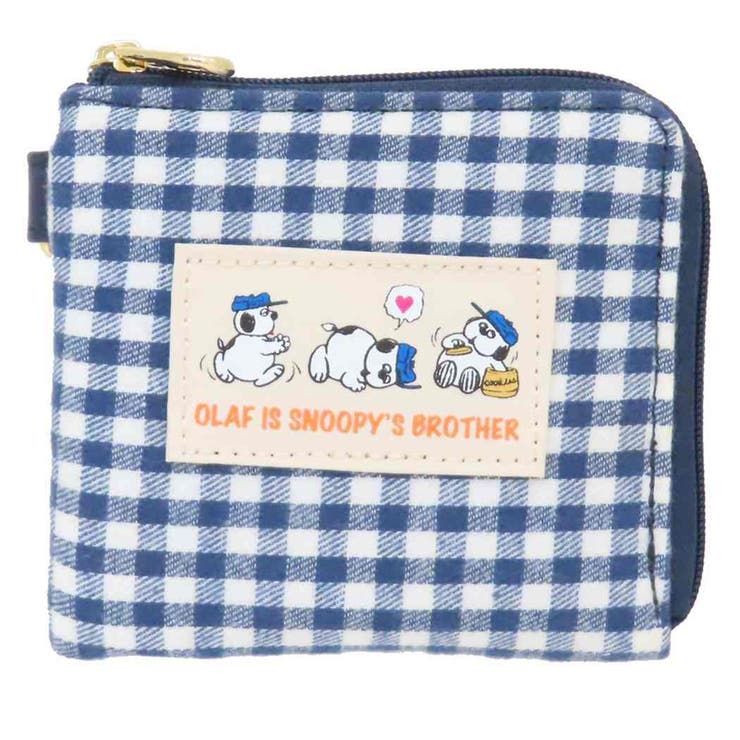 cinemacollection スヌーピー ミニ財布 ミニウォレット オラフ ネイビーチェックシリーズ ピーナッツ マリモクラフト コンパクト財布 ギフト雑貨 キャラクター グッズ 財布