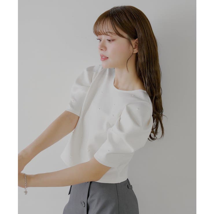 【20％OFFクーポン配布中！10/25(土)23:59まで】PAL GROUP OUTLET 【Chico】バックオープンパワショルT トップスのサムネイル