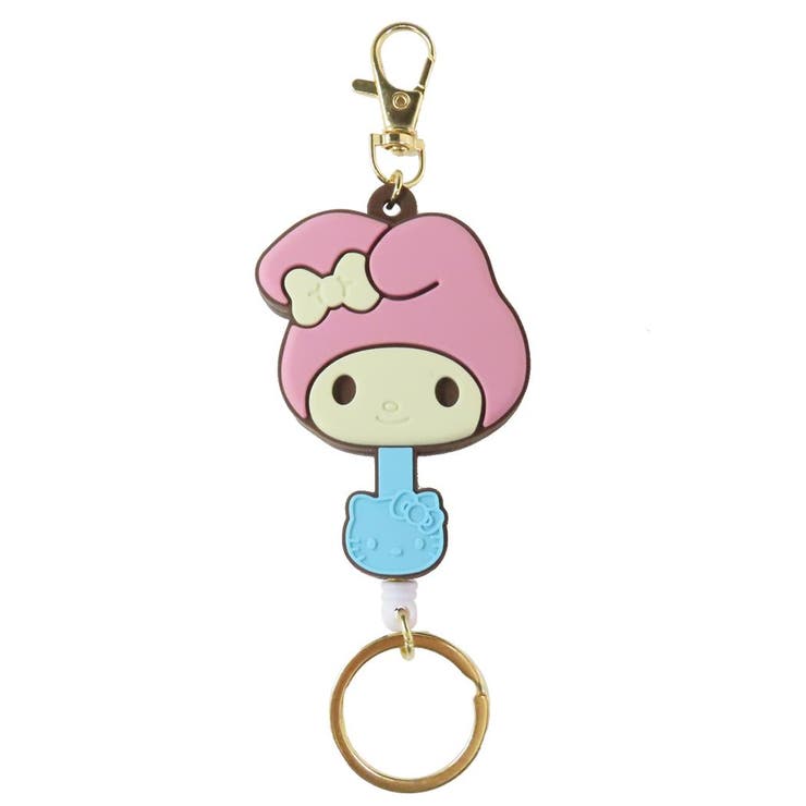 【10％OFFクーポン！11/27(木)1:59まで】cinemacollection マイメロディ キーリング ラバーキーリール サンリオキャラクターズチョコレート サンリオ バンダイ 鍵ホルダー キャラクター グッズ 小物