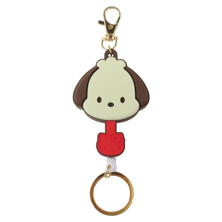 【10％OFFクーポン！11/27(木)1:59まで】cinemacollection ポチャッコ キーリング ラバーキーリール サンリオキャラクターズチョコレート サンリオ バンダイ 鍵ホルダー キャラクター グッズ 小物