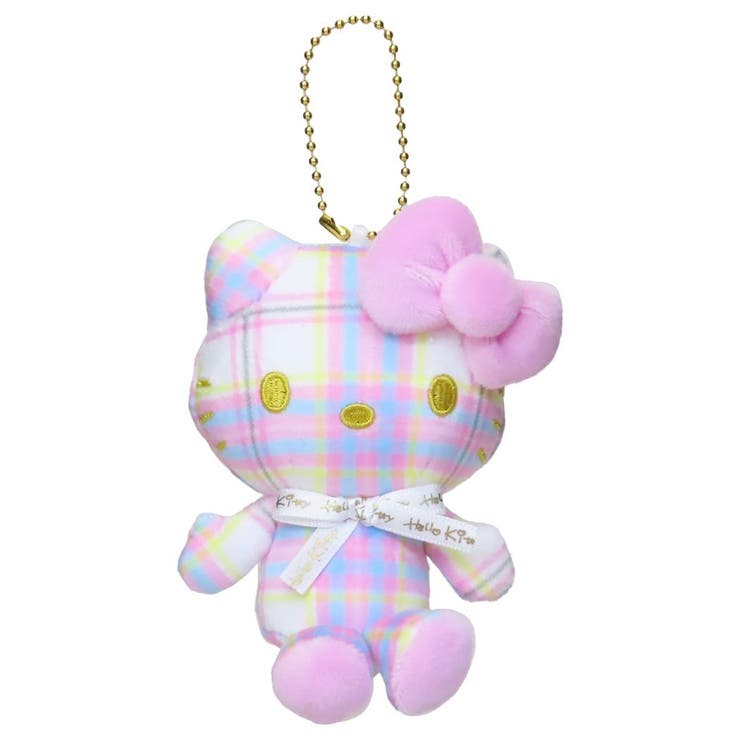 【10％OFFクーポン！2/10(火)1:59まで】cinemacollection ハローキティ マスコット ミニぬいぐるみボールチェーン タータン WH サンリオ ナカジマ プレゼント キャラクター グッズ 小物
