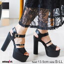 【マラソン期間中 5%OFFクーポン】attagirl ハイヒールストラップサンダル シューズ・靴