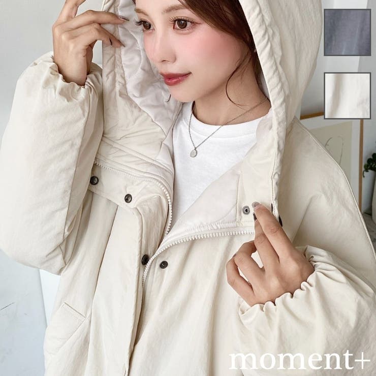 moment+ シャカシャカナイロン裏キルトモンスターパーカージャケット アウター(コート・ジャケットなど)