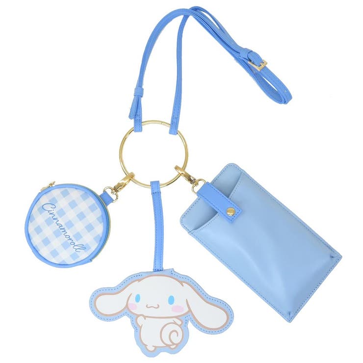 【ポイント2倍＆クーポン！3/11(水) 1:59まで】cinemacollection シナモロール スマホポーチ 3連ショルダーポーチ サンリオ マリモクラフト 斜め掛け カードケース ショルダーバッグ キャラクター グッズ 小物