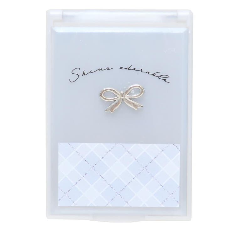 【10％OFFクーポン！5/7(木)9:59まで】cinemacollection フレンチリボンコスメ 手鏡 カードミラーS shine adorable カミオジャパン コンパクトミラー かわいい グッズ 小物cinemacollection フレ