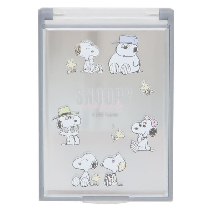 cinemacollection スヌーピー 手鏡 カードミラーS ファミリーいっぱい ピーナッツ カミオジャパン コンパクトミラー キャラクター グッズ 小物