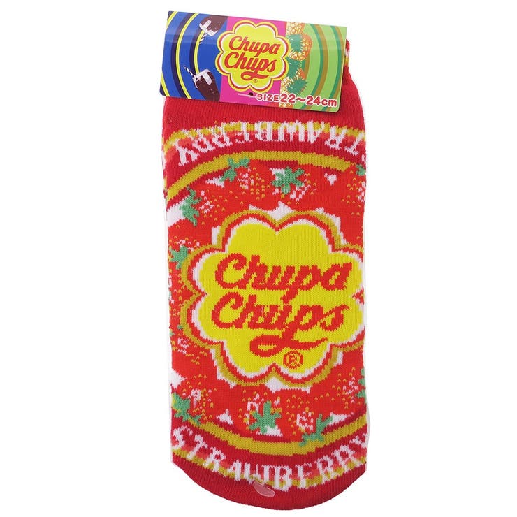 【10％OFFクーポン！1/16(金)1:59まで】cinemacollection チュッパチャップス 女性用靴下 レディースソックス ストロベリー おやつ ジェイズプランニング プチギフト 大人向け キャラクター グッズ インナー・下着