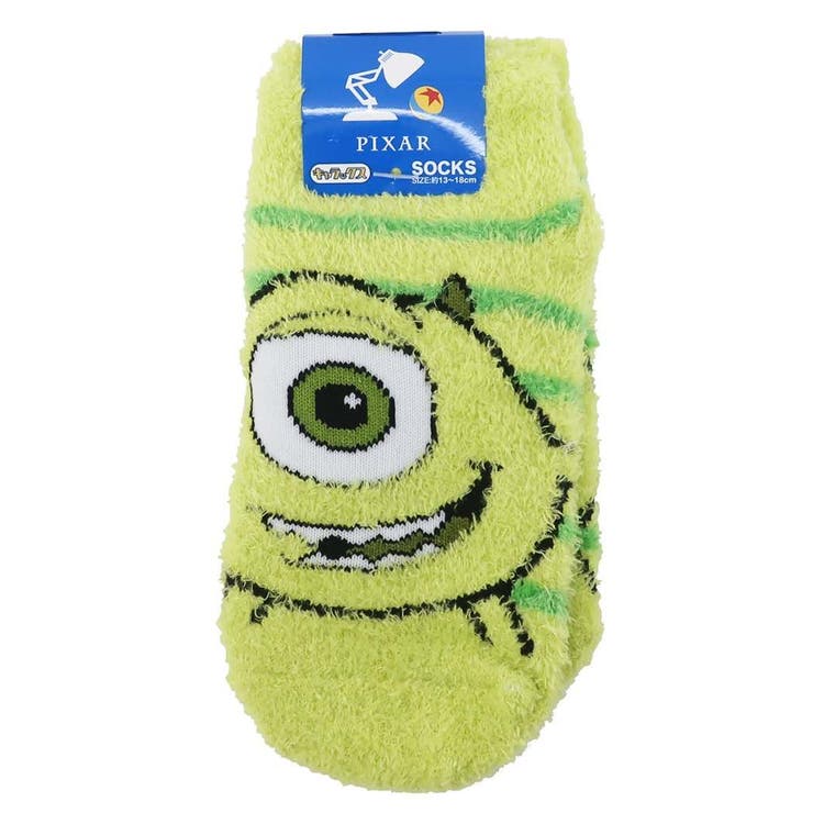 cinemacollection モンスターズインク キッズ もこもこショートソックス 子供用 防寒 靴下 マイク ディズニー スモールプラネット ウォーマー雑貨 キャラックス キャラクター グッズ シネマコレクション インナー・下着