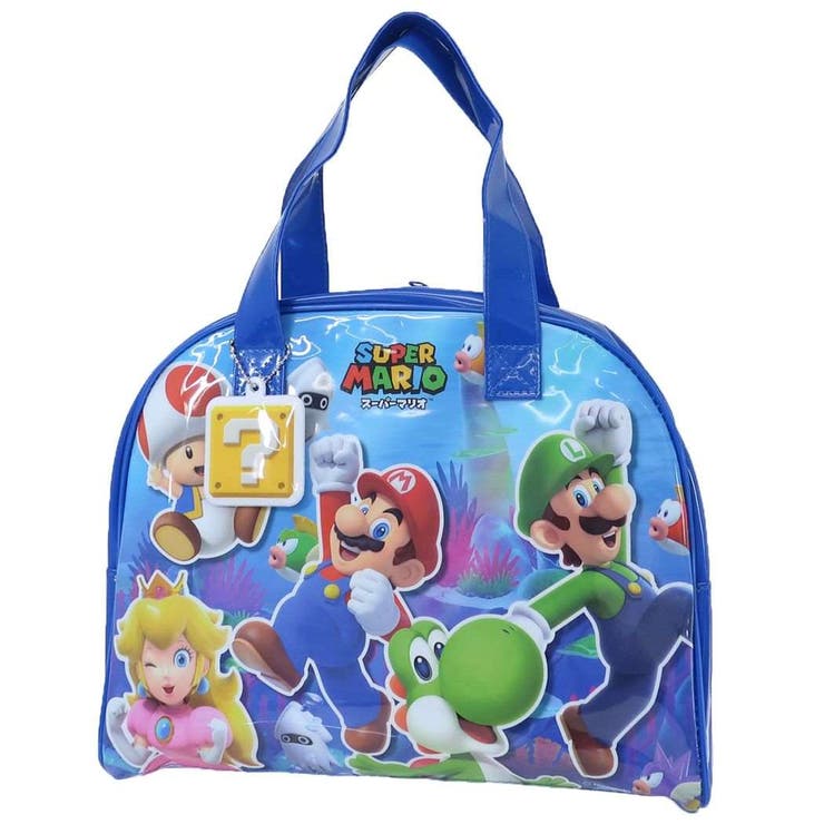 【10％OFFクーポン！2/23(月)1:59まで】cinemacollection スーパーマリオ プールバッグ ビーチボストンバッグ ブルー サンアート 海...