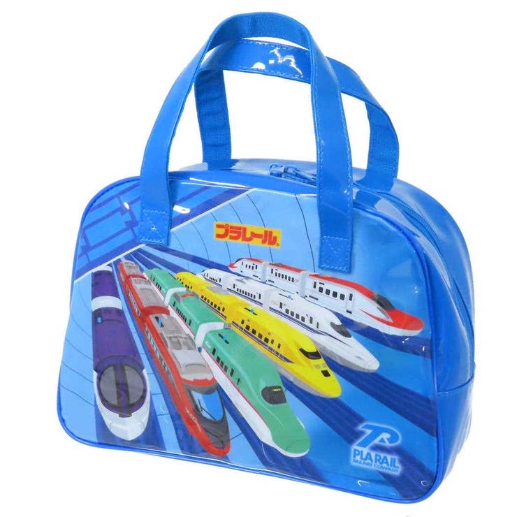 cinemacollection プラレール プールバッグ ボストンバッグ ブルー 鉄道 マルヨシ ビーチバッグ サマーレジャー用品 キャラクター グッズ 水着
