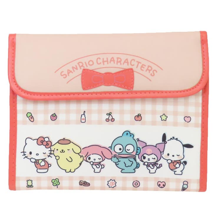 cinemacollection サンリオキャラクターズ 母子手帳ケース ジャバラマルチケース レッドチェック サンリオ クーザ 通帳 おくすり手帳 ポーチ キャラクター グッズ マタニティ