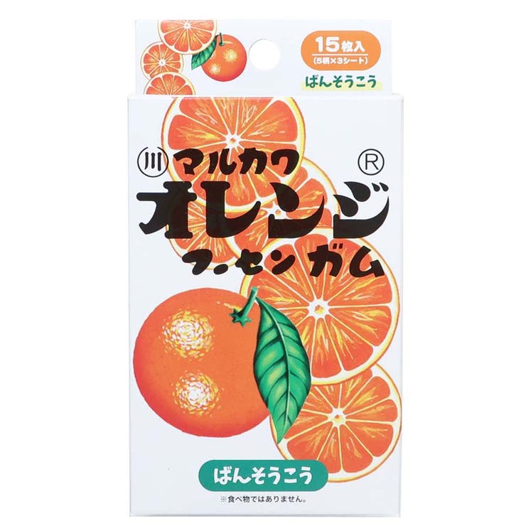 cinemacollection マルカワフーセンガム ばんそうこう 絆創膏 お菓子シリーズ オレンジ ティーズファク..