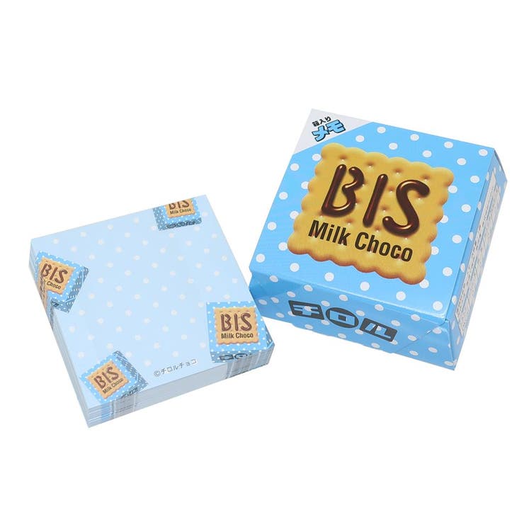 【10％OFFクーポン！11/27(木)1:59まで】cinemacollection チロルチョコ メモ帳 箱メモ ビス ブルー お菓子パッケージ funbox おもしろ文具 キャラクター グッズ その他
