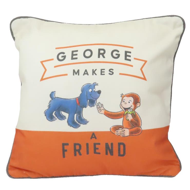 cinemacollection おさるのジョージ スクエアクッション クッション シェアフレンド 丸眞 インテリア 絵本キャラクター グッズ その他