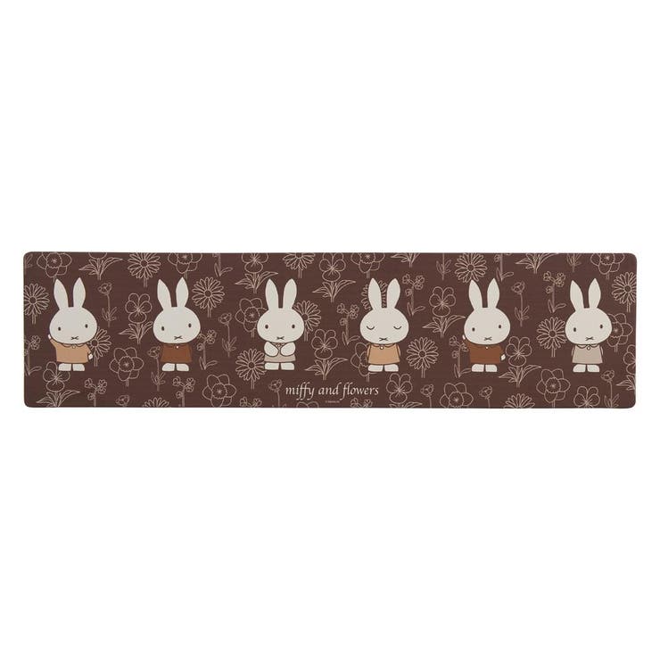 【10％OFFクーポン！2/10(火)1:59まで】cinemacollection ミッフィー フロアマット PVCロングマット ラインアート ディックブルーナ センコー 床暖房対応 防炎 絵本キャラクター グッズ その他