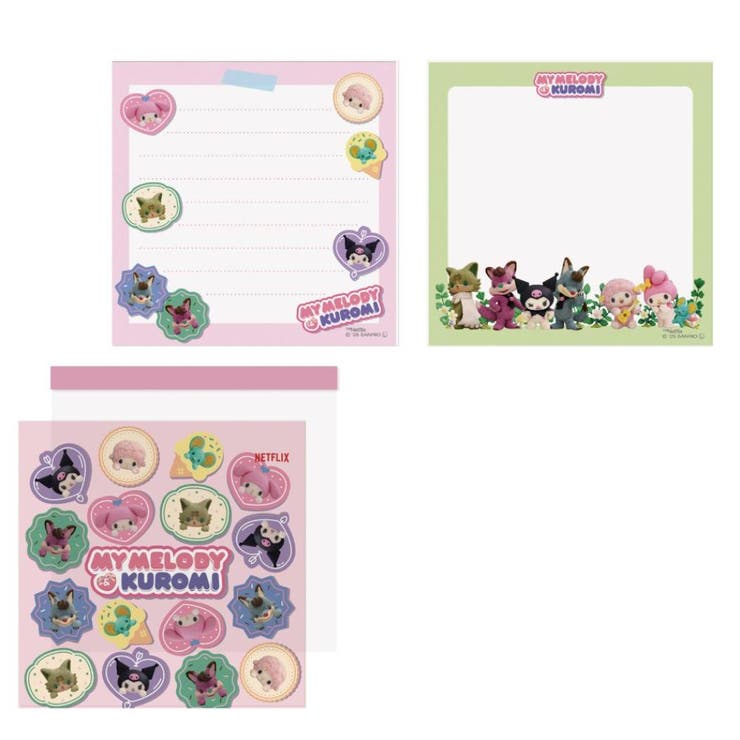 cinemacollection Netflix マイメロディ＆クロミ メモ帳 スクエアメモ MM＆KU サンリオ エムプラン 新学期準備文具 キャラクター グッズ その他