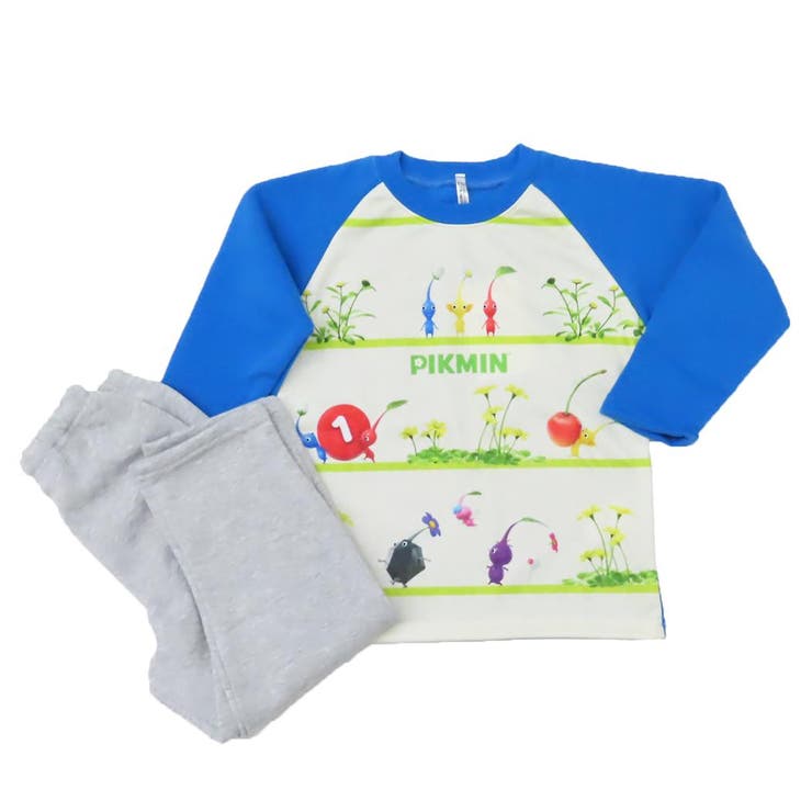 cinemacollection ピクミン キッズファッション 長袖長パンツ ブルー カイタックファミリー キッズ 子..