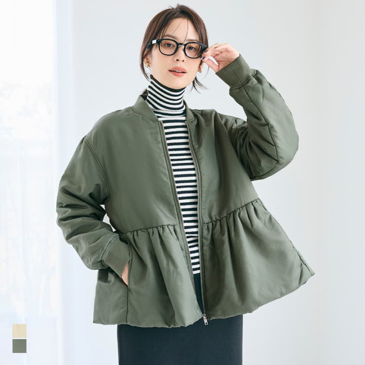 【10％OFFクーポン！11/11 (火)1:59まで】coca ペプラムヘムMA-1 レディース アウター(コート・ジャケットなど)のサムネイル