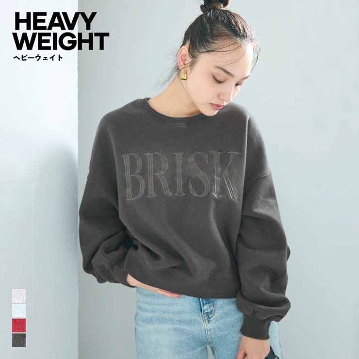 【20％OFFクーポン！11/10 (月)23:59まで】coca ヘビーウェイト裏起毛ビンテージ加工ロゴスウェット レディース トップスのサムネイル