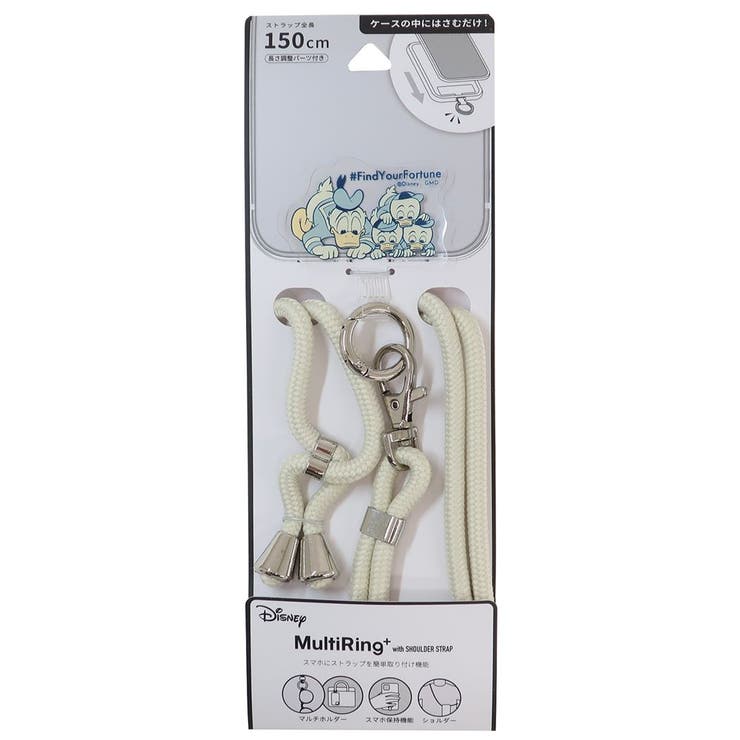 【10％OFFクーポン！11/27(木)1:59まで】cinemacollection ドナルドダック スマホアクセ マルチリングプラスストラップセット ディズニー グルマンディーズ スマホリング ショルダーストラップ スマホショルダー キャラクター グ