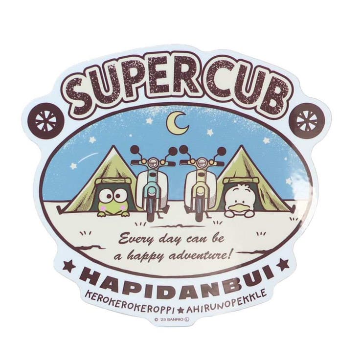 【10％OFFクーポン！11/27(木)1:59まで】cinemacollection はぴだんぶい ビニールシール SuperCubxHAPIDANBUI ビックサイズステッカー けろけろけろっぴ あひるのペックル サンリオ ゼネラルステッカー 耐水耐