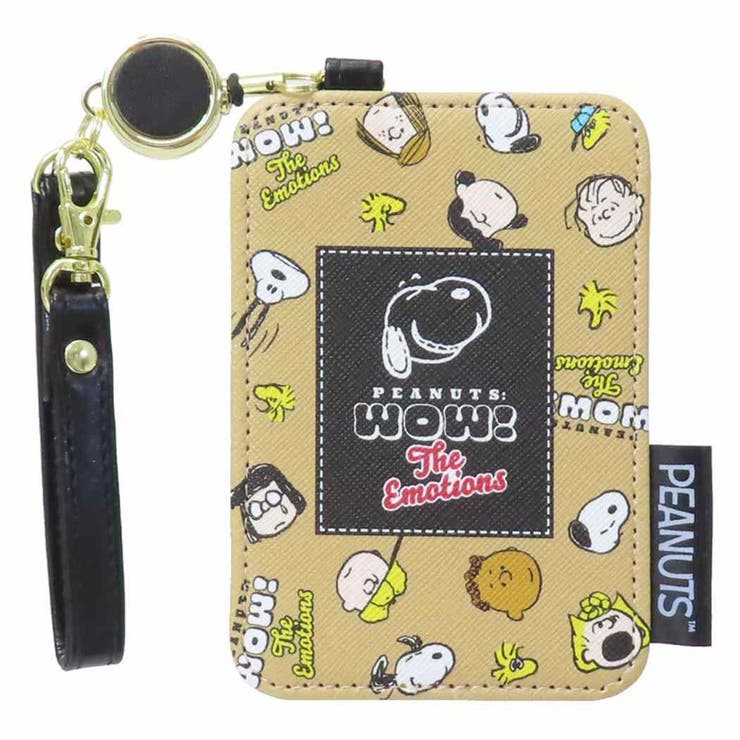 cinemacollection スヌーピー 定期入れ リール付きパスケース フェイス ピーナッツ マルヨシ ICカードケース 通学 通勤 キャラクター グッズ 小物