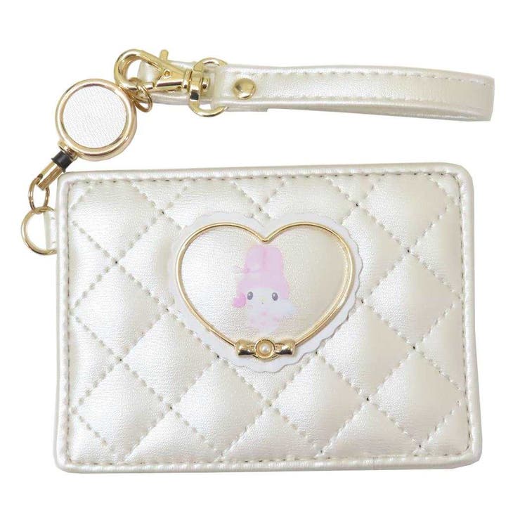 cinemacollection マイメロディ 定期入れ リール付き単パスケース ハートフレーム サンリオ サンアート シングルパスケース ICカードケース キャラクター グッズ 小物