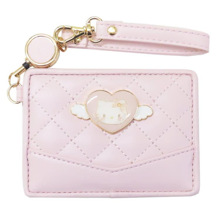 cinemacollection ハローキティ 定期入れ リール付き単パスケース エンジェルメタル サンリオ サンアート シングルパスケース ICカードケース キャラクター グッズ 小物