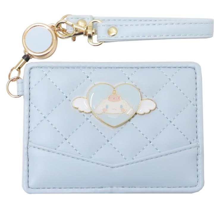 cinemacollection シナモロール 定期入れ リール付き単パスケース エンジェルメタル サンリオ サンアート シングルパスケース ICカードケース キャラクター グッズ 小物