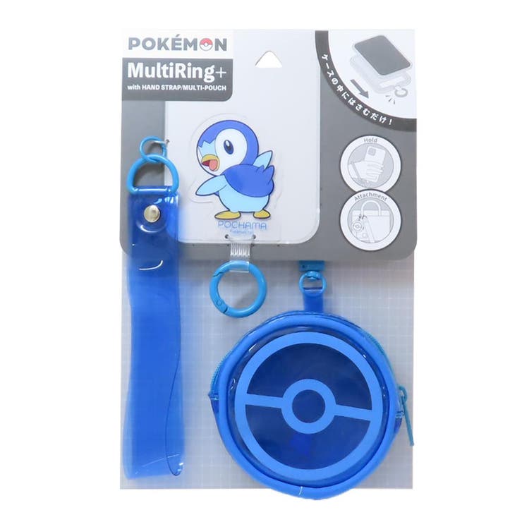 【10％OFFクーポン！11/27(木)1:59まで】cinemacollection ポケットモンスター スマホアクセ マルチリングプラス ハントドストラップ＆ポーチ付 ポッチャマ ポケモン グルマンディーズ 携帯ストラップ キャラクター グッズ 小物
