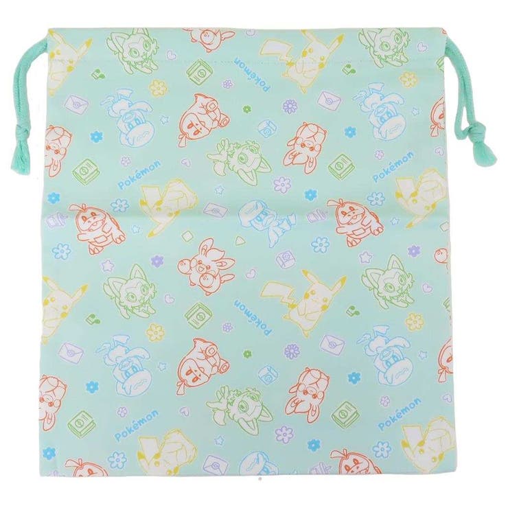 cinemacollection ポケットモンスター 巾着袋 巾着L ミント ポケモン マルヨシ 新学期準備雑貨 幼稚園 小学生 キャラクター グッズ 浴衣・着物