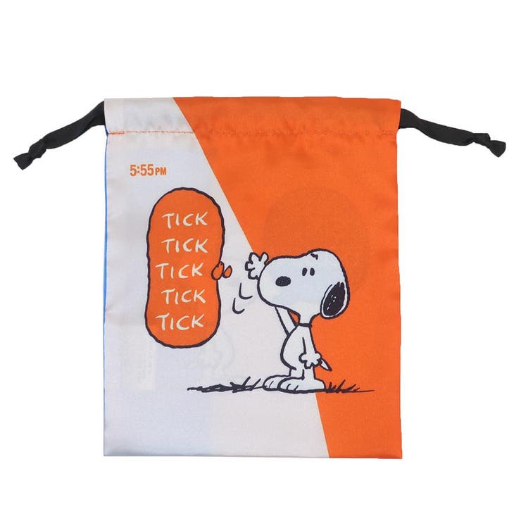 cinemacollection スヌーピー 巾着袋 リボン巾着 時間 ピーナッツ スモールプラネット きんちゃくポーチ 小物入れ キャラクター グッズ 浴衣・着物