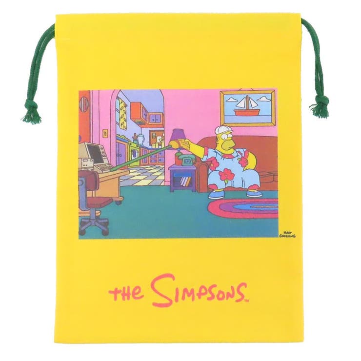 【10％OFFクーポン！本日実施中】cinemacollection シンプソンズ 巾着袋 きんちゃくポーチ リラックス スモールプラネット 小物入れ キャラクター グッズ 浴衣・着物