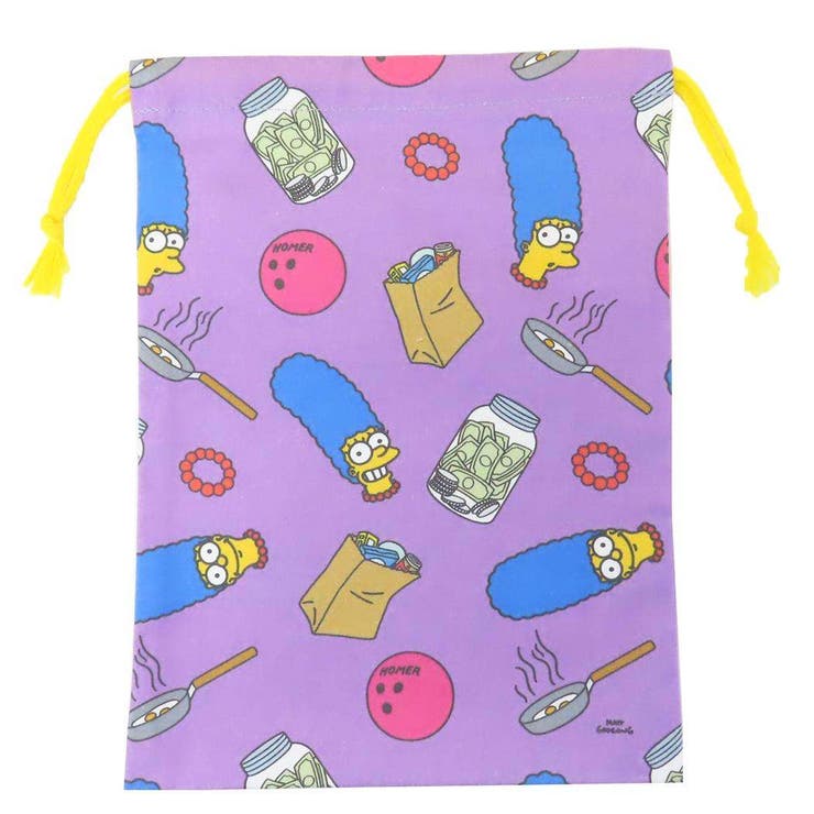 【10％OFFクーポン！本日実施中】cinemacollection シンプソンズ 巾着袋 きんちゃくポーチ マージ パターン スモールプラネット 小物入れ キャラクター グッズ 浴衣・着物
