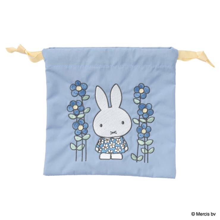 cinemacollection ミッフィー 巾着袋 巾着 MIFFY EMBROIDERY ブルー ディックブルーナ エフエービージ..