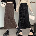 【10%OFFクーポン 9/9 23:59まで】shoppinggo ロングスカート ハイウエストマキシ丈 Aラインスカート ゆったり 体型カバー オシャレ 着痩せ 大人 ペンシルスカート オールシーズン スカート