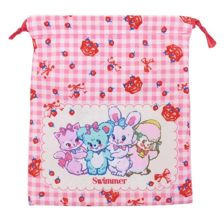 cinemacollection スイマー 巾着袋 巾着 きんちゃくポーチ 動物ミックス SWIMMER S＆C 小物入れ キャラクター グッズ 浴衣・着物