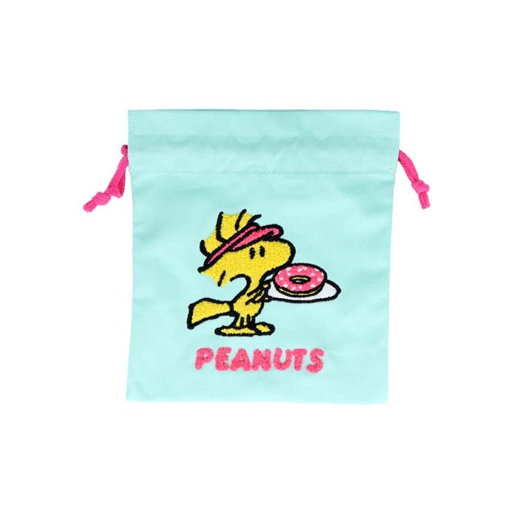 【10％OFFクーポン！本日実施中】cinemacollection スヌーピー 巾着袋 サガラ刺繍巾着 ミントグリーン ピーナッツ サンスター文具 小物入れ キャラクター グッズ 浴衣・着物