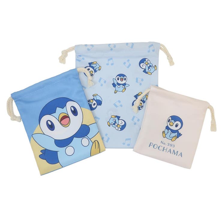 cinemacollection ポケットモンスター 巾着袋 3P巾着 きんちゃくポーチ3枚セット ポッチャマ ポケモン マリモクラフト 小物入れ キャラクター グッズ 浴衣・着物