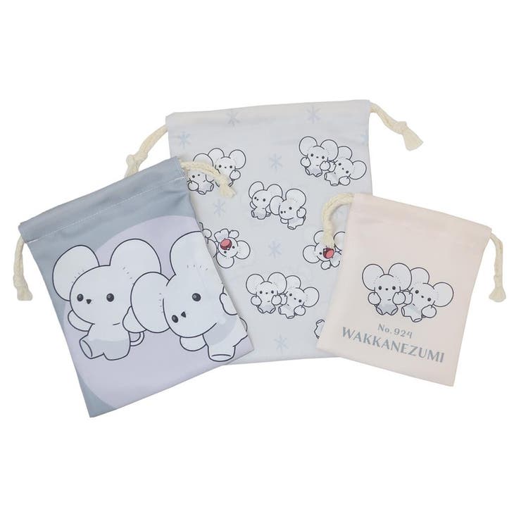 cinemacollection ポケットモンスター 巾着袋 3P巾着 きんちゃくポーチ3枚セット ワッカネズミ ポケモン マリモクラフト 小物入れ キャラクター グッズ 浴衣・着物