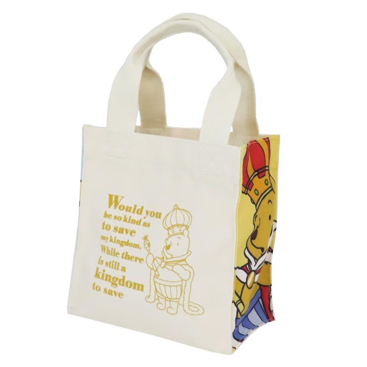 cinemacollection くまのプーさん ランチバッグ スクエアミニトートバッグ コスチュームプーさん 王様 ディズニー マリモクラフト お弁当かばん 手提げバッグ キャラクター グッズ 食器・キッチン用品