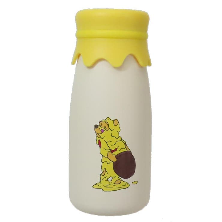 【10％OFFクーポン配布中！10/27(月)9:59まで】cinemacollection くまのプーさん 保温保冷水筒 牛乳瓶風ステンレスボトル 320ml Funny Faces アイボリー ディズニー ヤクセル ランチ雑貨 キャラクター グッズ