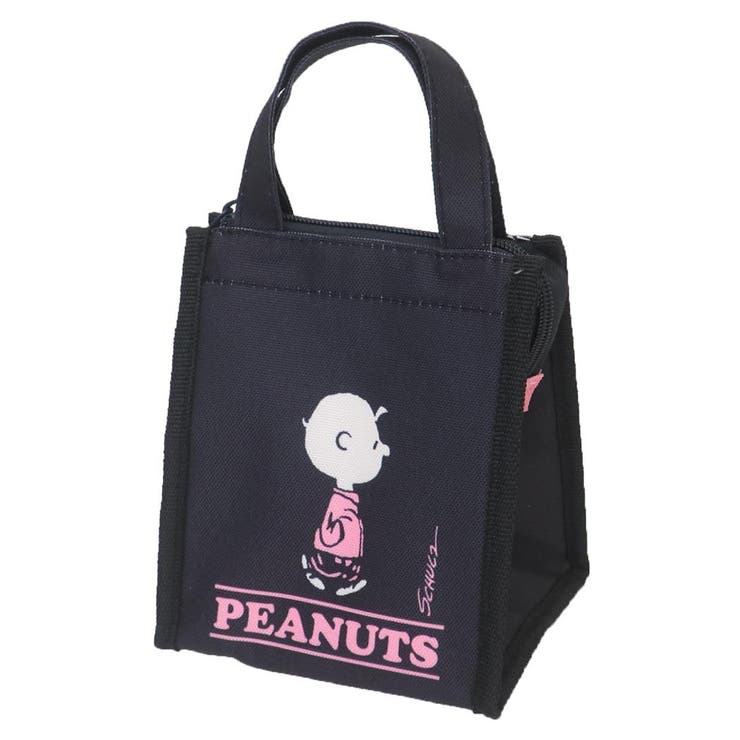 cinemacollection スヌーピー ランチトート ランチバッグスクエア SS チャーリーブラウン BK ピーナッツ 大西賢製販 お弁当かばん 保冷 キャラクター グッズ 食器・キッチン用品