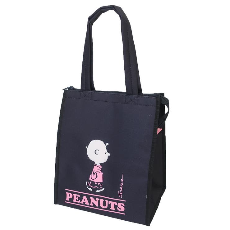 cinemacollection スヌーピー ランチトート ランチバッグスクエア L チャーリーブラウン BK ピーナッツ 大西賢製販 お弁当かばん 保冷 キャラクター グッズ 食器・キッチン用品