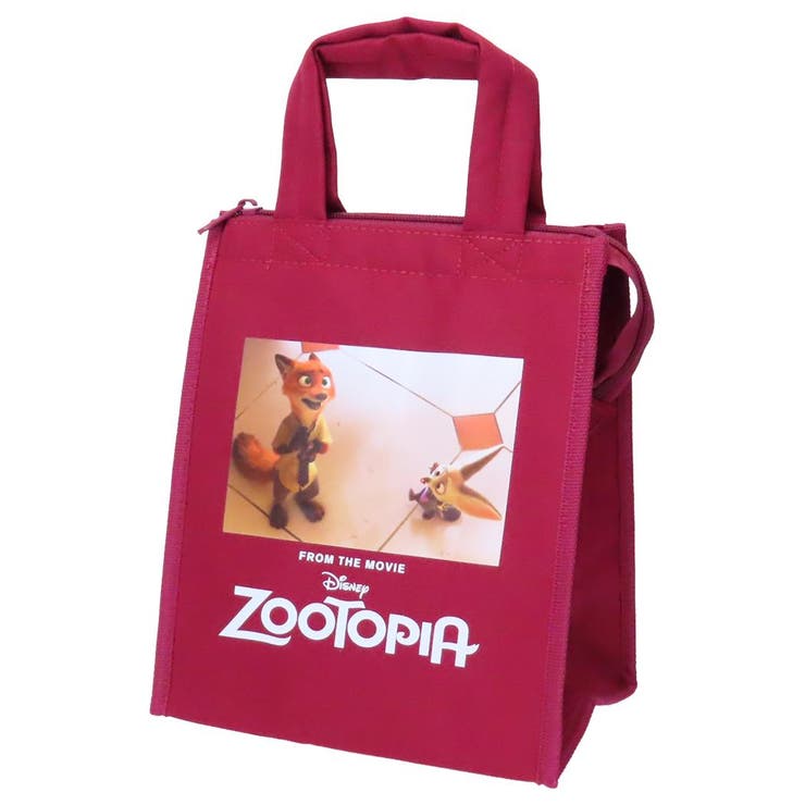 【10％OFFクーポン！3/26(木)1:59まで】cinemacollection ズートピア お弁当かばん ランチバッグスクエア M RED ディズニー 大西賢製販 ランチグッズ キャラクター グッズ 食器・キッチン用品